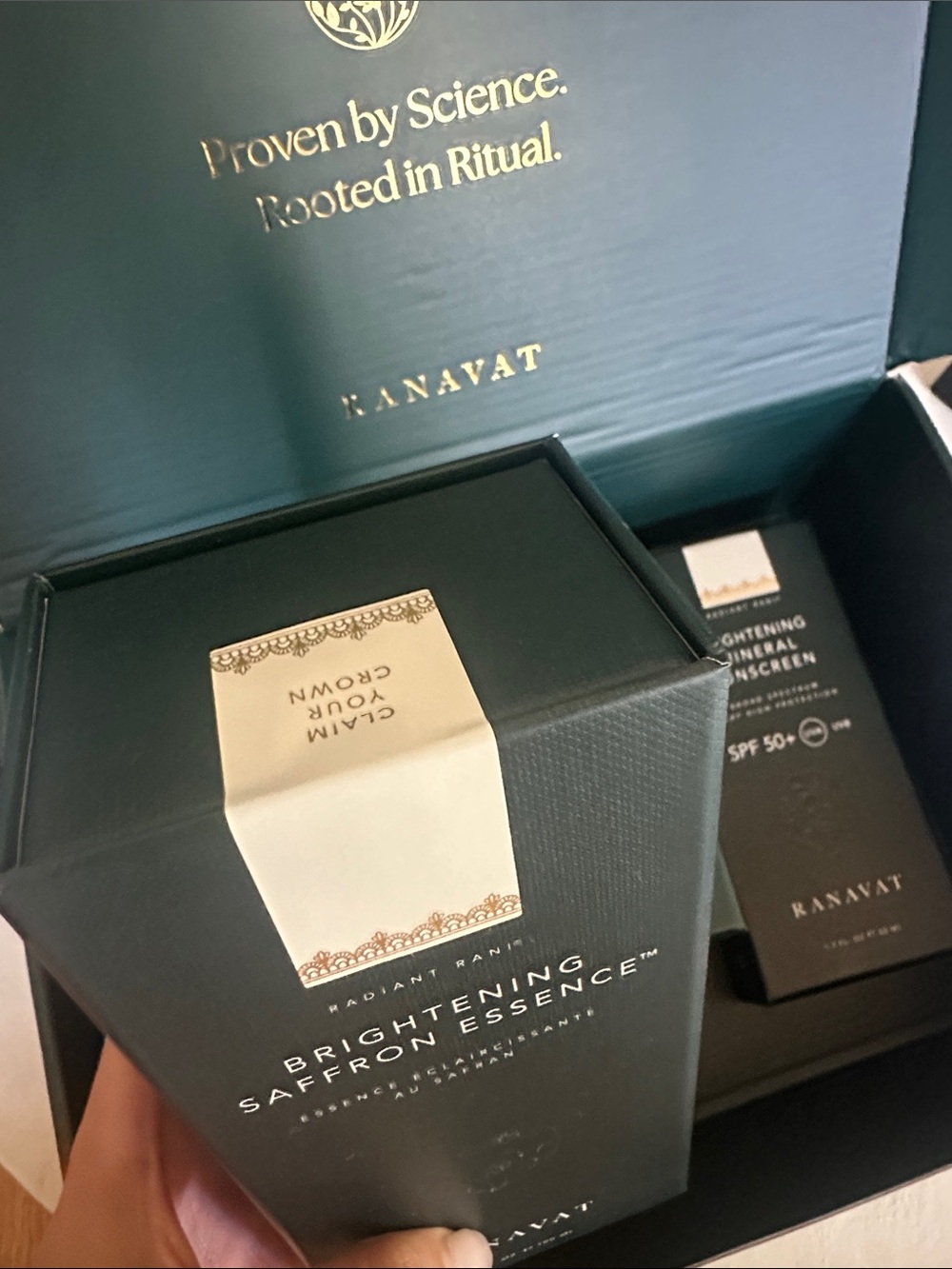 NIB Ranavat Brightening Saffron Essence, Serum & SPF Essentials Set - Picture 2 of 2